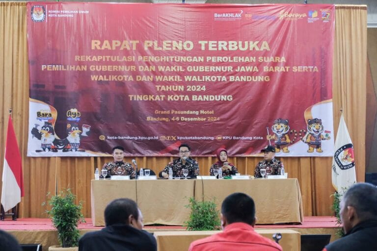 KPU Kota Bandung Sukses Gelar Rapat Pleno Terbuka Rekapitulasi Suara Pilkada Kota Bandung 2024