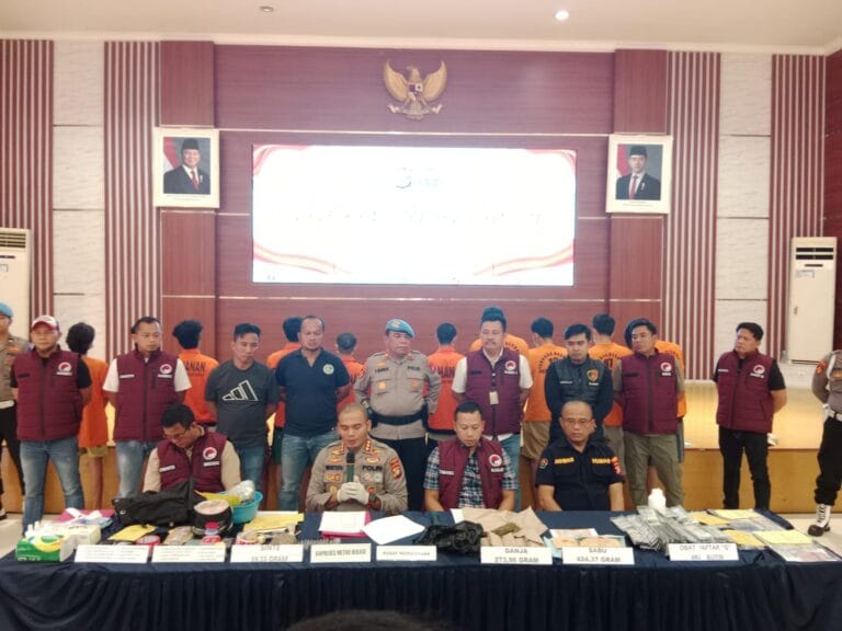 Polres Metro Bekasi Bongkar Kasus Narkotika Sepanjang Januari 2025
