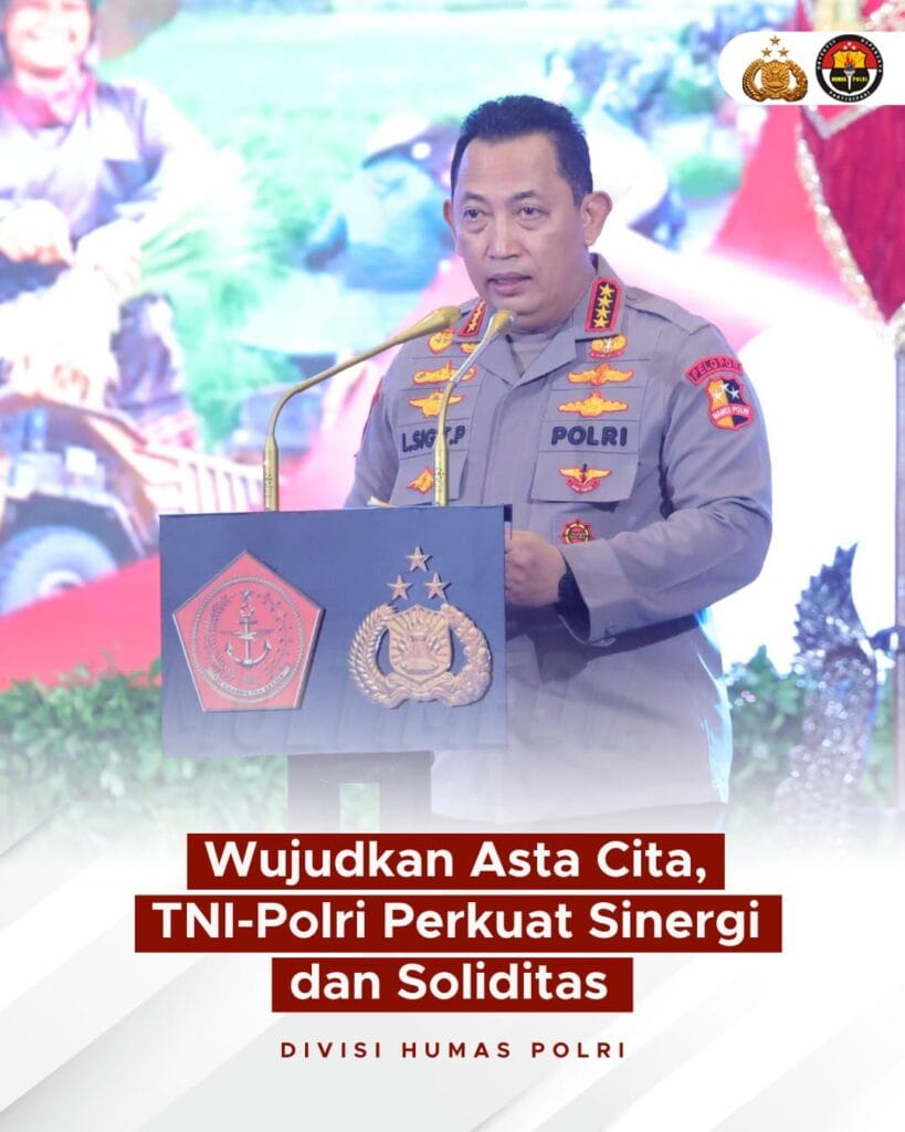 Kapolri Tegaskan Sinergi TNI-Polri untuk Wujudkan Asta Cita dan Indonesia Emas 2045