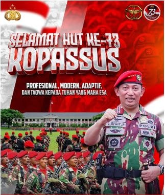 Kapolri Bangga dengan Prestasi Kopassus: Ucapan Selamat di HUT Ke-73